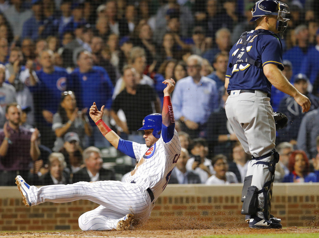 Brewers Cubs Baseball - Game 1